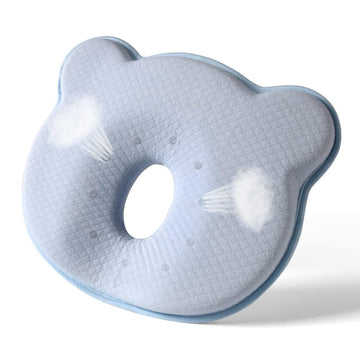 Fobserd Memory Foam Baby Travel Pillow,Portable Cute Cartoon Bear Soft And Cozy Pillow, Breathable Bedding Set For Infants For S