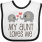 Inktastic My Aunt Loves Me Baby Bib White And Black 230E8