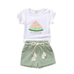 Goodplayer Toddler Baby Girls Summer Clothes Set Kids Watermelon Print T-Shirt Short Sets Outfits For 1-4 Years Old (18-24 Month