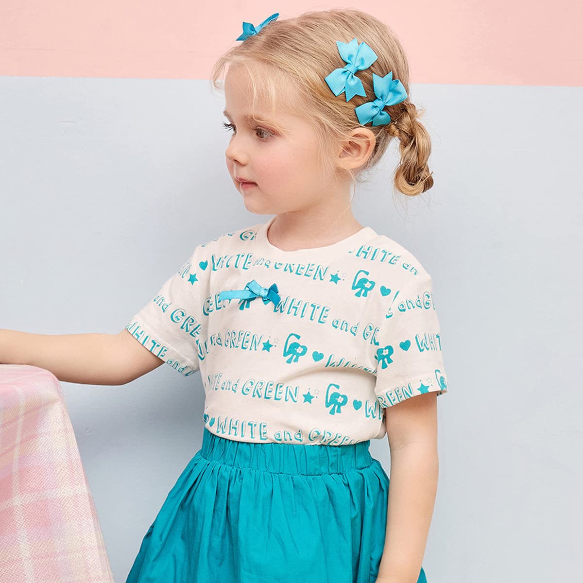 Alinmo Baby Hair Clips 60Pcs - 2' Fully Lined Tiny Hair Bows Alligator Clips For Infants And Toddlers In Pairs