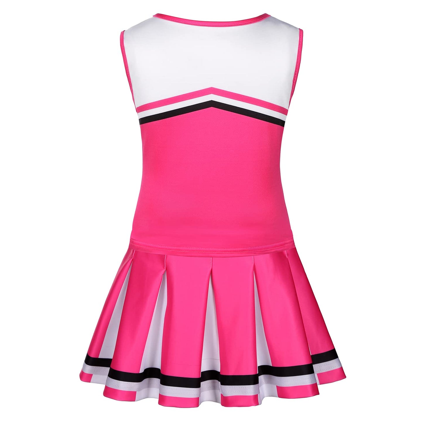 Koatobbor Girls Cheerleader Costume Cheerleading Outfit Dress For Halloween Party Birthday Gift 3-9Years (4-5 Years, Pink)
