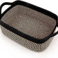 SweetMemo Gift Basket Empty with Handles, 12x8x5 inch - Small Woven Basket for Baby Nursery, Toys, Towels, Wedding, Birthday Gif