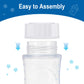 Bulgilia (8 Pcs) Travel Bottle Caps Compatible With Avent Baby Bottles, Bottle Lids Replacement & Storage, White