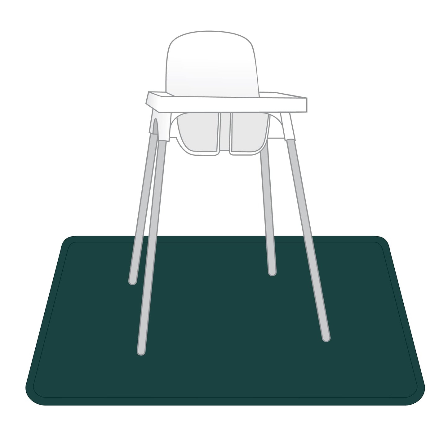 Bapronbaby Minimalist Pine Splash Mat - Waterproof Catch-All For Under High Chairs, Floors, Tables, Playtime Or Arts & Crafts -