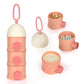 Accmor Formula Dispenser On The Go, 3 Layers Stackable Formula Container To Go, Non-Spill Portable Milk Powder Baby & Kids Snack