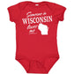 Inktastic Someone In Wisconsin Loves Me Baby Bodysuit, Red, 6 Months