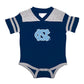Two Feet Ahead Newborn Infant Football Bodysuit Creeper (6 Months, North Carolina Tar Heels)