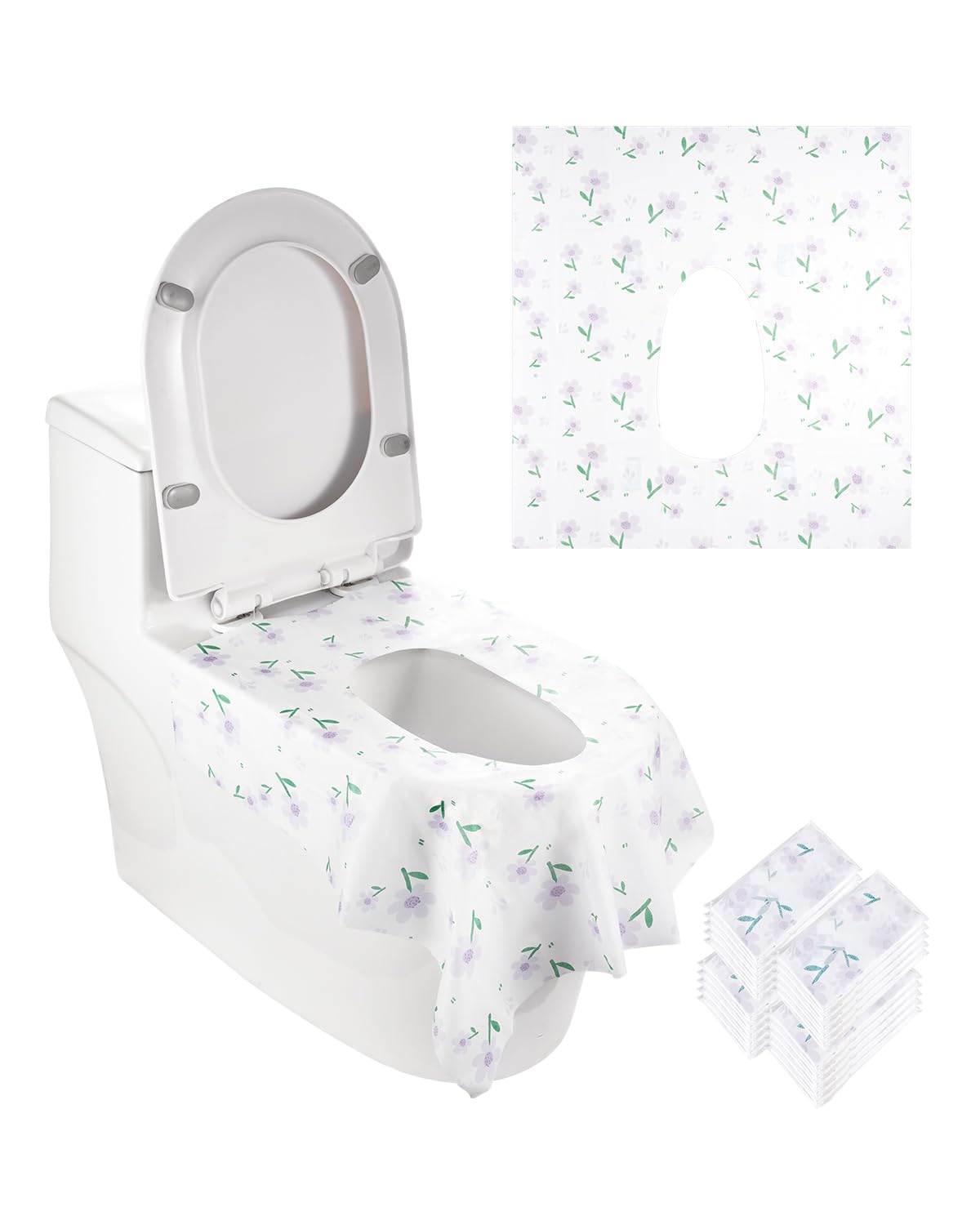 Vevor Toilet Seat Covers Disposable,20 Pieces Portable Potty Training Toilet Seat Covers,4 Pack Extra Large Waterproof Potty Cov