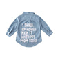 Toddler Long Sleeve Shirt Baby Boy Girl Plaid Top For Toddler Spring Winter Coat For Kid (White Letters, 6-7 T)