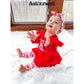 Aalizzwell 6-12 Months Baby Girl Valentines Day Clothes Infant Girls First Valentines Day Outfit My Tunic Clothing Set Heart Red