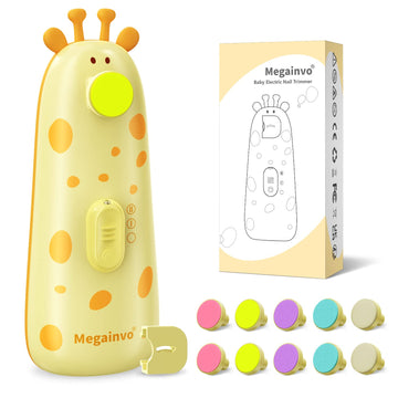 Baby Nail Trimmer Electric Baby Nail File With Light 10 Grinding Heads Safe Quiet Baby Nail Grooming Care Kit For Newborn Infant