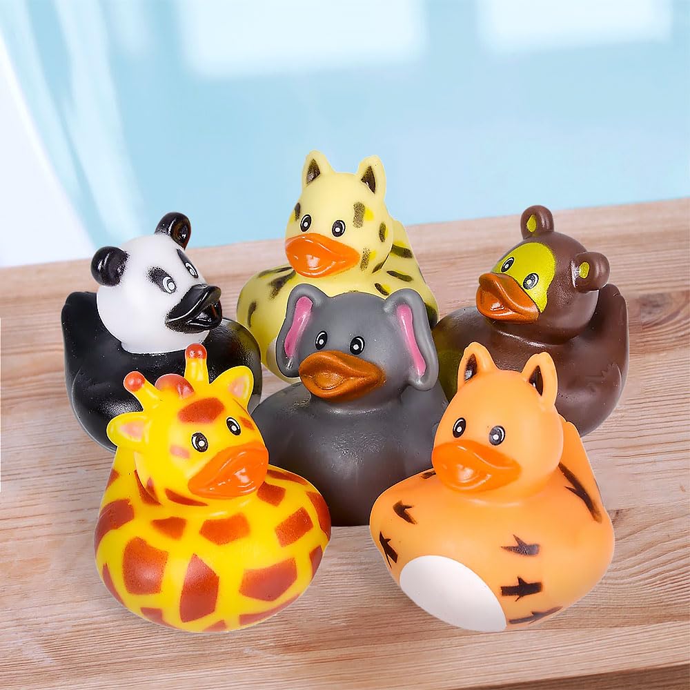 Rhode Island Novelty 2 Zoo Animal Rubber Duckies