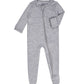 Guisby Baby Boys Footed Zipper Pajamas,Baby Girl Long Sleeve Romper Sleeper Grey 6-12 Months