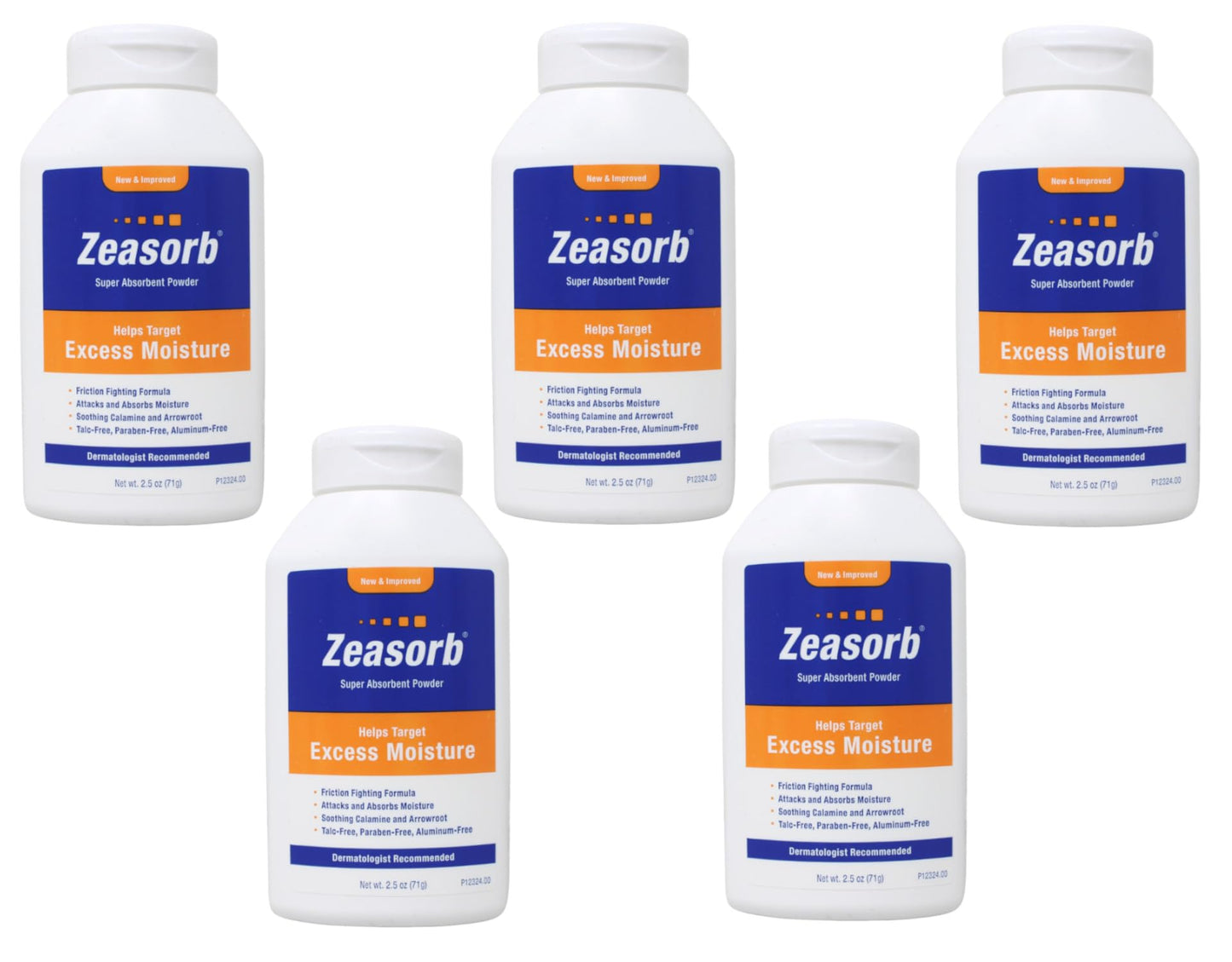Zeasorb Super Absorbent Powder 2.50oz (Pack of 5)