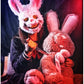 Besseek Halloween Scary Mask Rabbit Bunny Mask, Bloody Plush Animal Head Mask, Halloween Cosplay Costume Props Halloween Party F