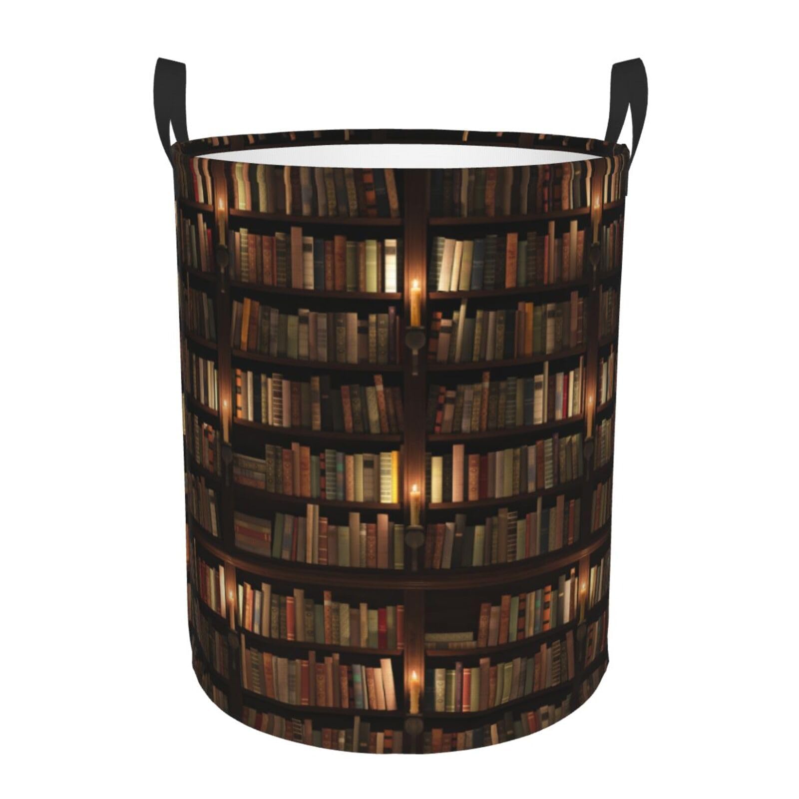 Pevtufa Bookshelves Foldable Laundry Basket Organizer,Fabric Clothes Toy Storage Basket Nursery Hamper Storage Bin For Household