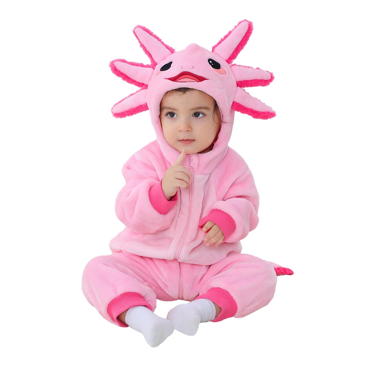 Toddler Baby Halloween Costume Baby Girl Boy Halloween Jumpsuit Fall Winter Clothes for Infant Toddler Kids (Light Pink, 6-9 Mon