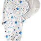 MammaChamp 100% Cotton Swaddle Wrapper Sleeping Sack Bag Wrap for Newborn Baby 06 Months Adjustable/readymade1 00% Cotton (Blu