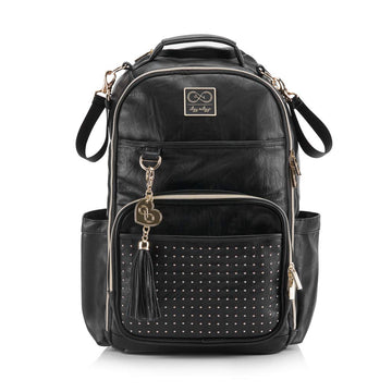 Itzy Ritzy Chelsea + Cole Diaper Bag Backpack - Studded Boss Backpack Diaper Bag Includes 19 Pockets, Changing Pad, Stroller Cli