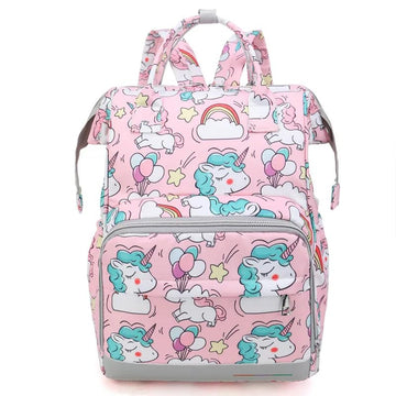 House Of Quirk Baby Diaper Bag Maternity Backpack (Pink Babyunicorn)