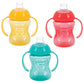 Nuby 3 Pack Two Handle No Spill Toddler Sippy Cups - Toddler Cups Spill Proof With Easy And Firm Grip - Bpa Free Toddlers Cups -