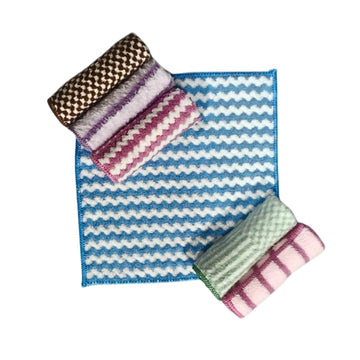 KLEANSHINE Ultra Soft Microfiber Baby Wash Cloth 25x25 cm Pack of 6 Multicolor | Absorbent Infant Face Towel Gentle Skin Wipe Dr