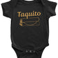 Threadrock Taquito | Baby Son Or Daughter Infant Bodysuit | 6 Months, Black