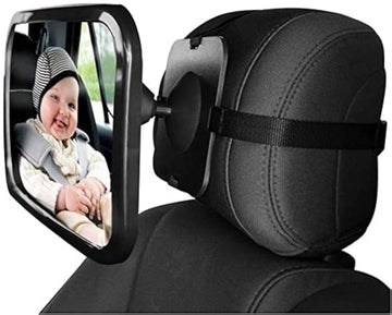 Dorart Rear Facing Baby View Mirror For Child Safety Car Seat - Crystal Clear Reflection Via Crash-Tested & Shatterproof Convex
