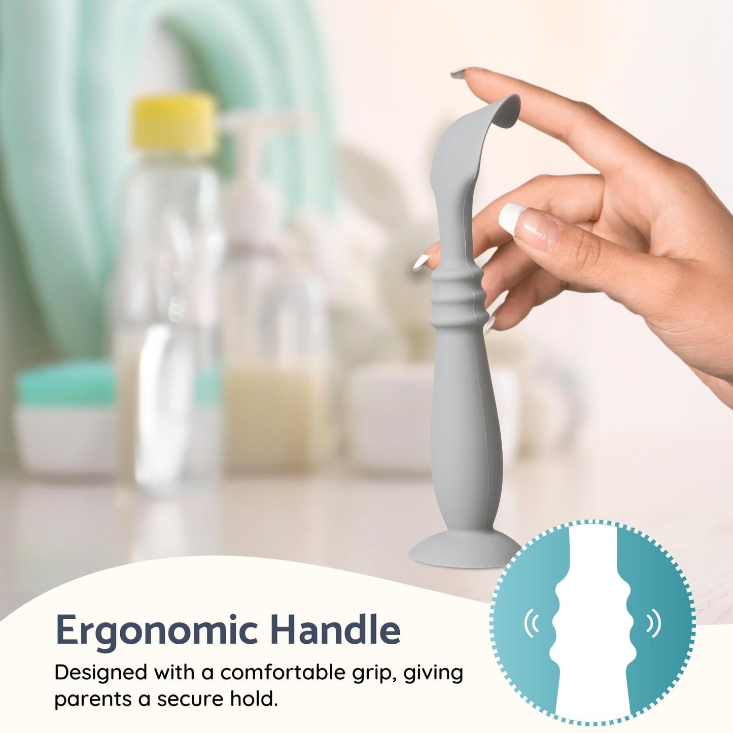 3 Packs Silicone Diaper Cream Applicator With Suction Base, Diaper Cream Spatula Applicator For Babies, Soft Silicone Diaper Cre