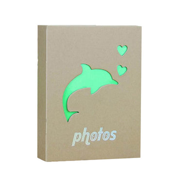 Photo Album Hold 100 Pockets,Kraft Paper Photo Album 5'X 7',Kid Photo Album Hold,Children'S Pictures Album(Dolphin)