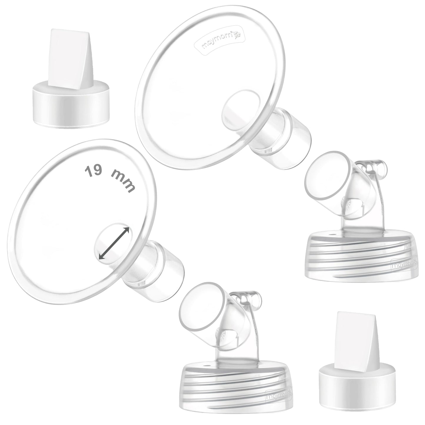 Maymom Myfit Flange Set 19Mm Shield Widemouth Connector 3Rd Gen Duckbill Valve Work W/Spectra S2 Spectra S1 Not Original Spectra
