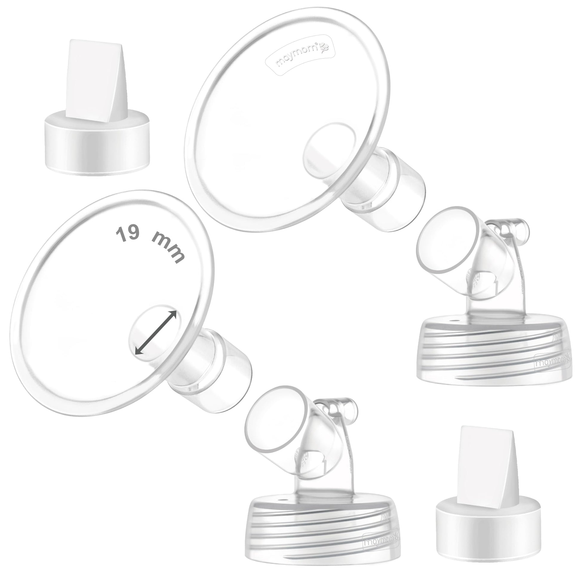 Maymom Myfit Flange Set 19Mm Shield Widemouth Connector 3Rd Gen Duckbill Valve Work W/Spectra S2 Spectra S1 Not Original Spectra