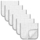 MUKIN Baby Muslin Burp Cloths Pack of 6, Ultra Soft Cotton Burping Cloths for Unisex Newborn Babies, 20 by 10 Neutral Milk S