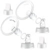 2X 16 Mm Maymom Two-Piece Wide Neck Pump Parts Compatible With Spectra S1,Spectra S2 Pumps And 2 Valves; Incl Wide Mouth Flanges