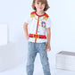 Cosland Toddler Prince Shirt Little Boys Halloween Costume, White, 4T