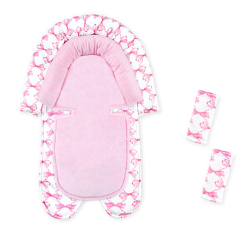 HNHUAMING Infant Car Seat Insert, Baby Car Seat Head & Body Support with 2 Straps Pads, Ultra Soft Newborn Preemie Carseat Inser