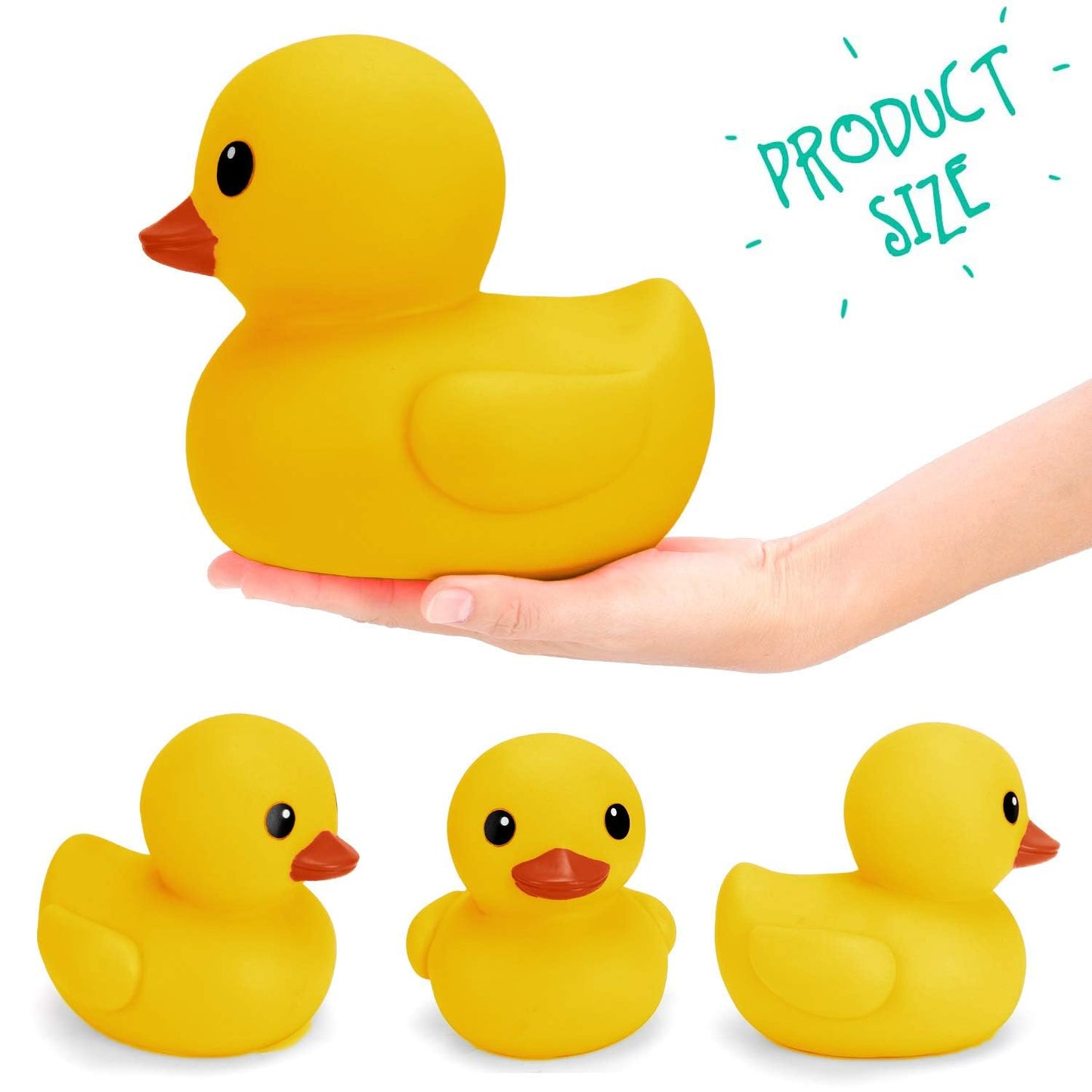 XL Jumbo Large Rubber Duck Bath Toy - No Hole Giant Duck, Waterproof Big Duckie Baby Shower Water Toy Without Hole for Kids Home