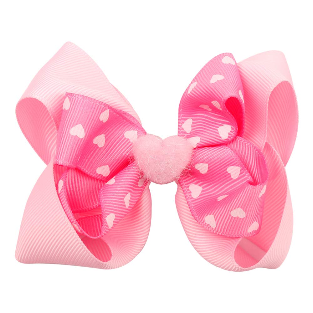 Valentine'S Hair Hoop Headband Bow Baby Girls Hair Clips Pin Bow Accessories Jhv13 (Hair Clips-A)