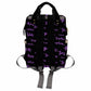 Artsadd Personalized Diaper Bag With Name, Customized Purple Glitter Monogram Nappy Backpack With Thermal Pockets Multi-Function