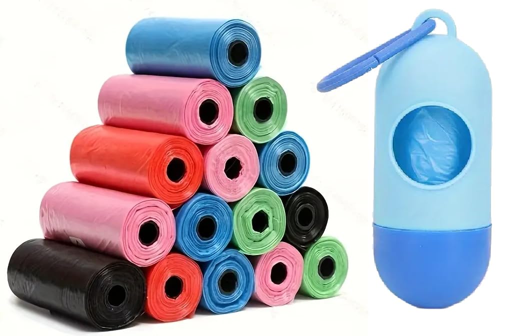 Sendria Disposable Diaper Bags For Baby120 Bag(8 Rolls)With 1 Dispenser | Scented,LeakProof,Biodegradable Nappy Disposal Bags 