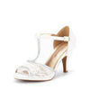 Dream Pairs Womens Amore_2 White Fashion Stilettos Open Toe Pump Heel Sandals Size 8 B(M) Us