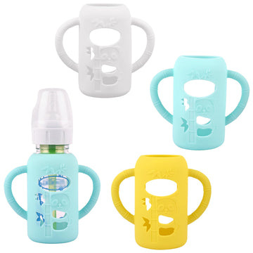3 Pack Baby Bottle Handles, Silicone Sleeves For Dr Brown'S Glass Baby Bottles, Anti Breakage Baby Bottle Holder, Compatible Dr.