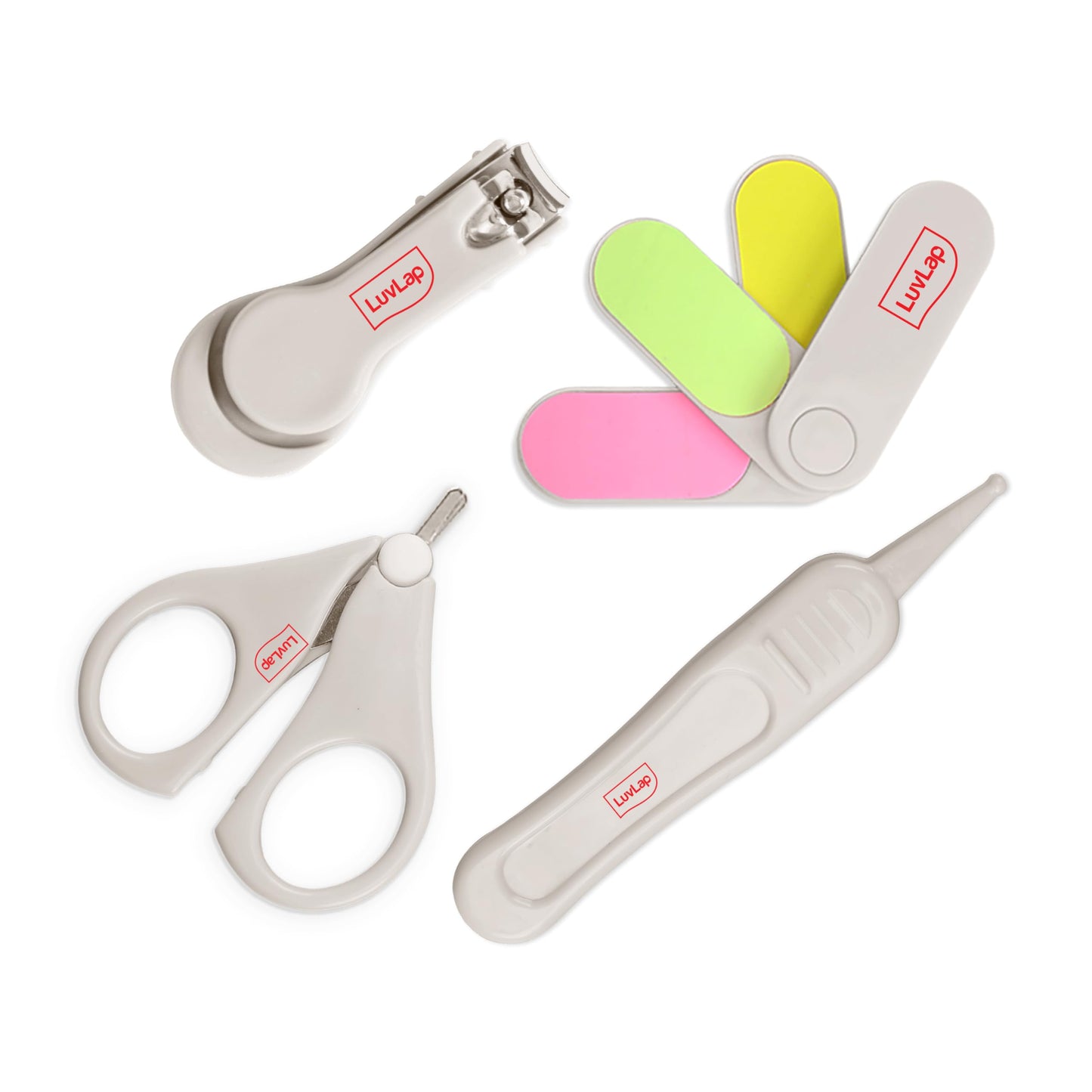 Luvlap Baby 4In1 Nail Grooming Set, Scissor, Clipper, Tweezer & Filer, Baby Grooming Kit, Baby Nail Scissor, Grooming Kit For Ne