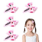 Strawberry Bow Hair Clips for Baby Girls - 4Pcs Pink Metal Snap Hair Clips with Strawberry Bow Hair Barrettes Toddlers Hair Pink