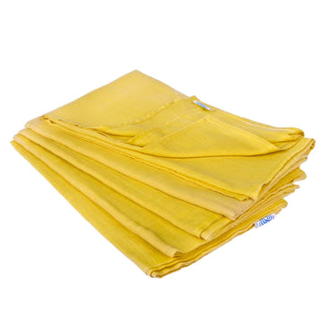Looms & Weaves  Organic Yellow Baby Bedspread + Bath Towels For New Born Babies (Dyed With Natural Dyes)