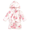 Hudson Baby Unisex Baby Plush Animal Face Bathrobe, Blush Rose, 0-9 Months