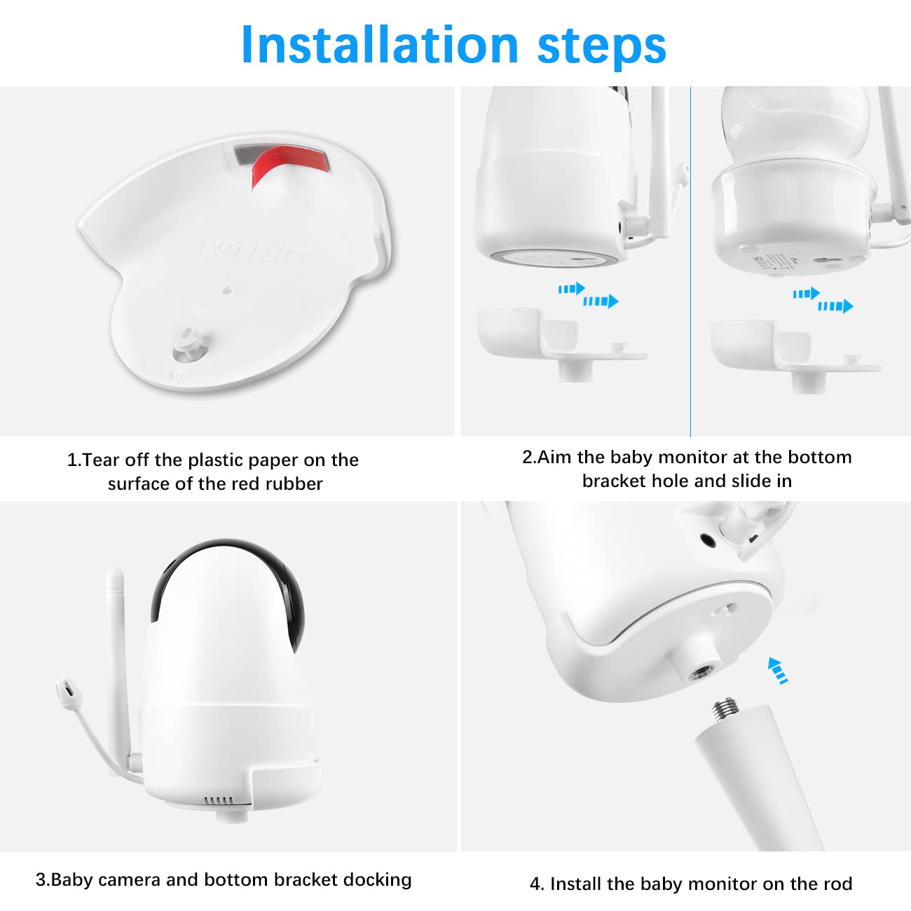 Aobelieve Flexible Baby Camera Twist Mount For Ifamily Sm650/Sm651, Kidsneed Sm935A/Sm935C, Hubook Sm652, And Anmeate Sm650 Vide