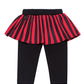 Auggle 3Pc Toddler Baby Girl Outfits Halloween Stripe Skirt Kid Pirate Long Sleeve With Head Scarf (12-18 Months)
