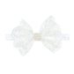 Koolgil Baby Girl'S Elegant Lace Bow Knot Headband Children'S Rhinestone Pearl Lace Headband For Birthday Party Photography (Whi