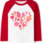 Tkria Baby Girl Shirt Heart Love Cake Valentine Day Top Shirt Kids Girl Long Sleeve Outfits Love Candy Toddler Outfit 3T